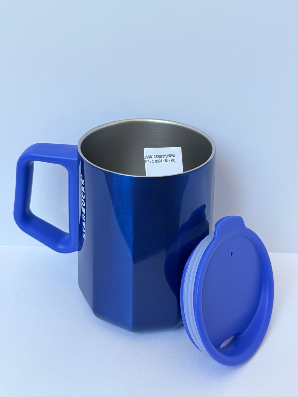 Starbucks Metallic Royal Blue Travel Mug with Matching Blue Lid